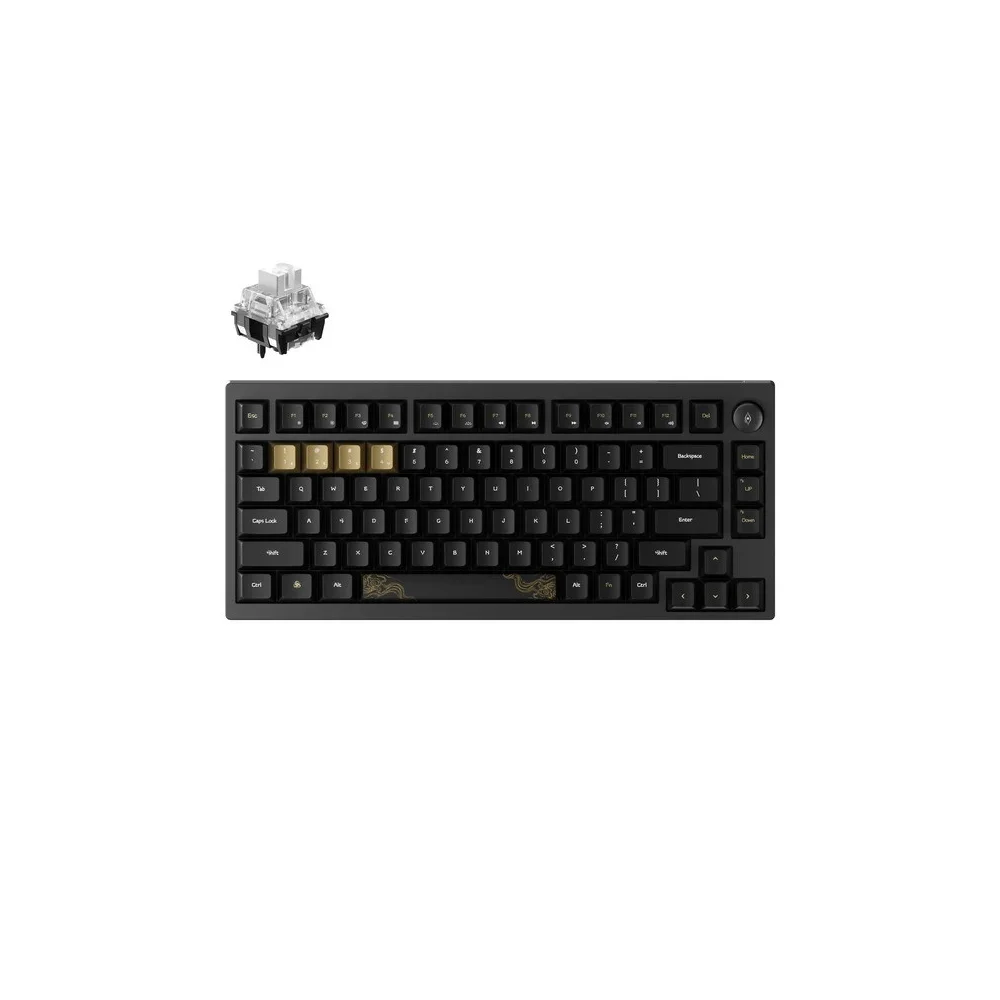Keychron Black Myth Wukong Wireless Belaidė Žaidimų Klaviatūra | Black, TTC Bluish White