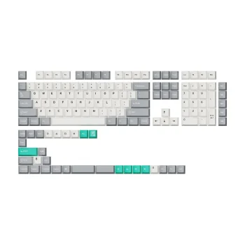Keychron Double Shot Cherry PBT Full Keycap Set | Gray White Mint