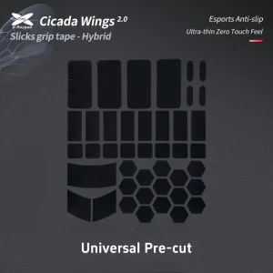X-raypad Cicada Wings V2 Universal Grip Tape | Black, 1x, Pre-cut