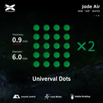 X-Raypad Jade Air Mouse Feet | Green, x40, Universal Dots