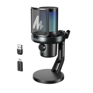 maono DM40 Pro Wireless Belaidis Kondensatorinis Mikrofonas | Black