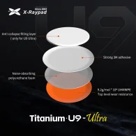 X-raypad Titanium U9 Ultra Mouse Feet | Orange, x40, Universal Dots