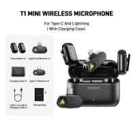 maono Wave T1 Mini Wireless Belaidis Mikrofonas | Black