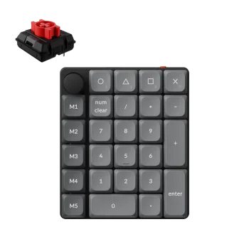 Keychron K0 Max Wireless Belaidė Žaidimų Klaviatūra | Black, Milk POM Red