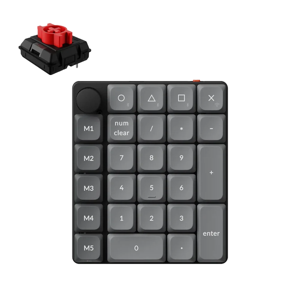 Keychron K0 Max Wireless Belaidė Žaidimų Klaviatūra | Black, Milk POM Red