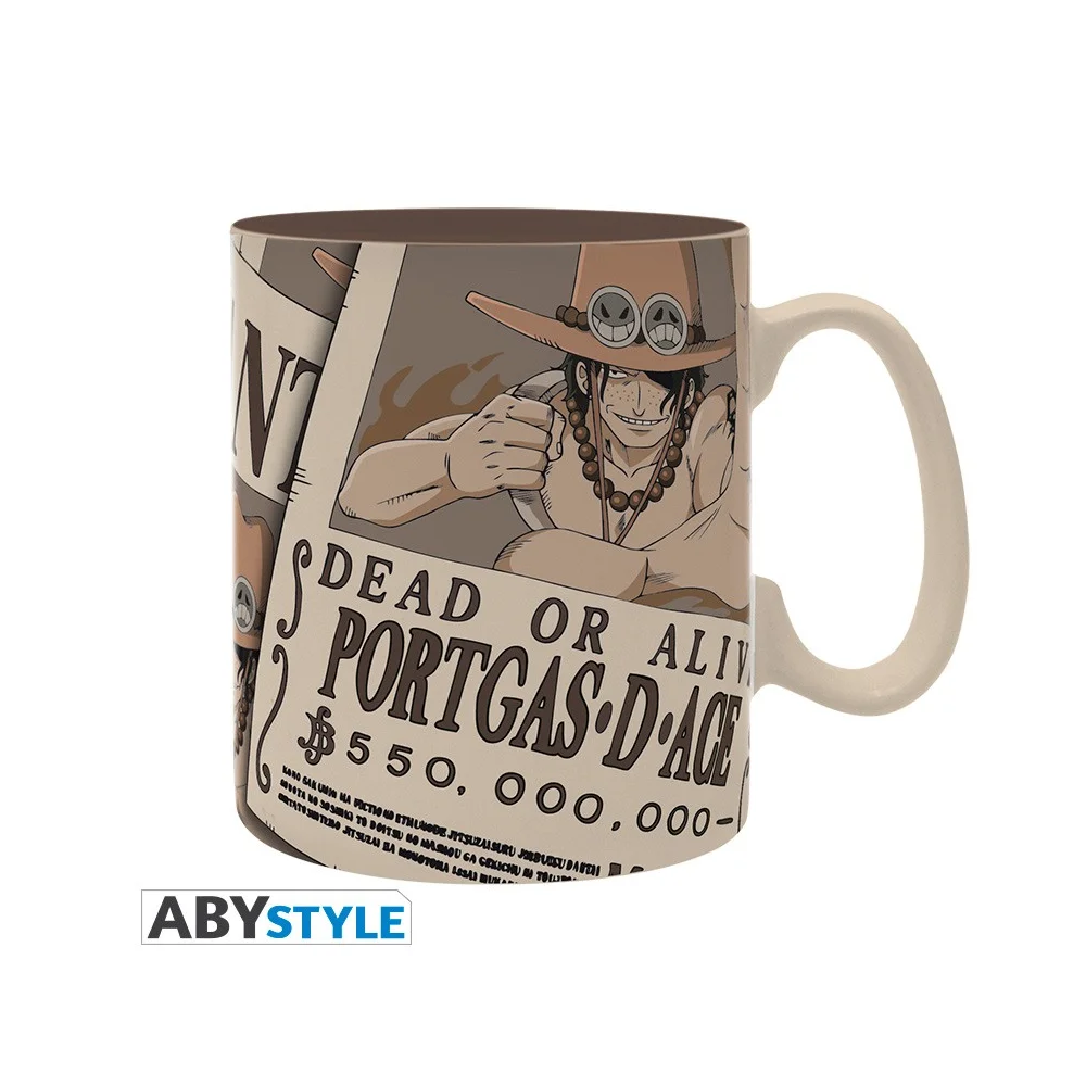 ONE PIECE Mug Puodelis | Ace Wanted, 460 ml