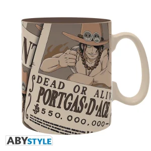 ONE PIECE Mug Puodelis | Ace Wanted, 460 ml