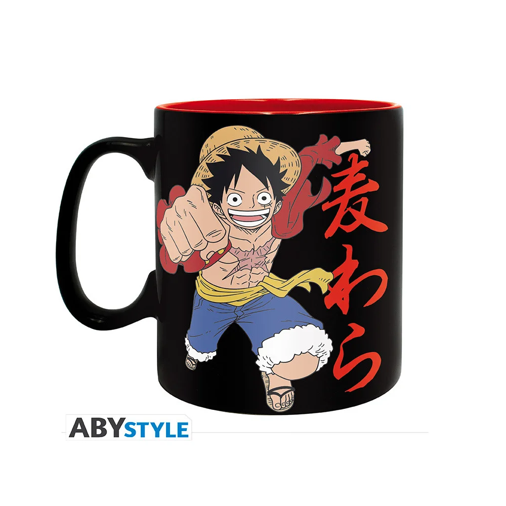 ONE PIECE Mug Puodelis | Luffy & Skull, 460 ml
