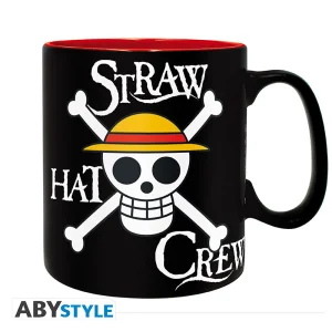ONE PIECE Mug Puodelis | Luffy & Skull, 460 ml