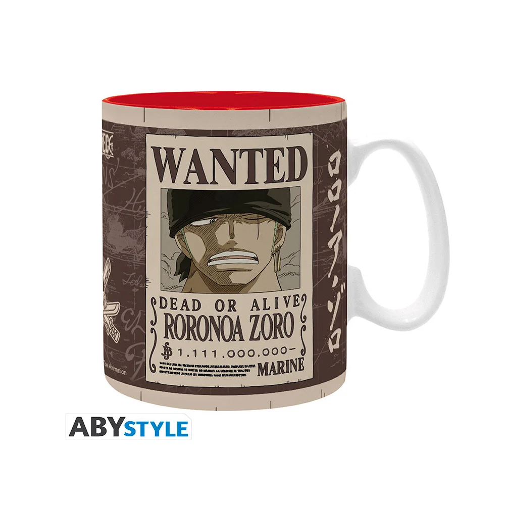 ONE PIECE Mug Puodelis| Zoro Wanted, 460 ml