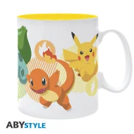 POKEMON Mug Puodelis | Pikachu, Bulbasaur, Charmander & Squirtle, 460 ml