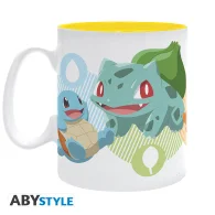 POKEMON Mug Puodelis | Pikachu, Bulbasaur, Charmander & Squirtle, 460 ml