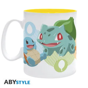 POKEMON Mug Puodelis | Pikachu, Bulbasaur, Charmander & Squirtle, 460 ml