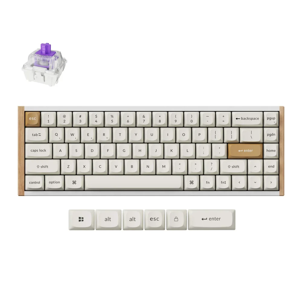 Keychron K6 HE SE Wireless Belaidė Žaidimų Klaviatūra | White, Gateron Magnetic Nebula