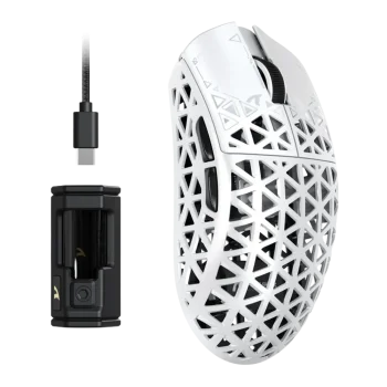 ATTACK SHARK R5 Ultra Wireless Belaidė Žaidimų Pelė | White