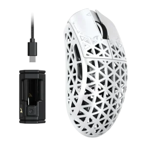 ATTACK SHARK R5 Ultra Wireless Belaidė Žaidimų Pelė | White