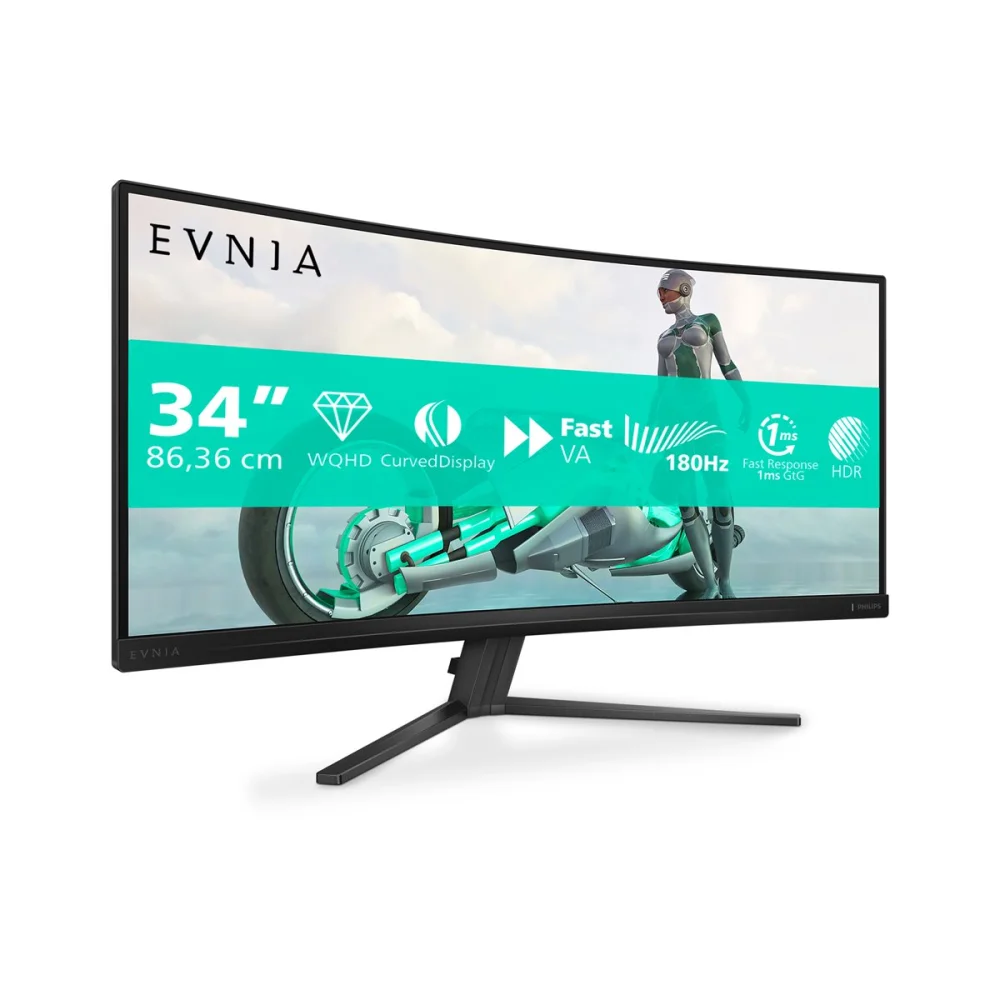 EVNIA 34M2C3500L/00 Monitorius | 34", UWQHD, Curved VA, 180 Hz