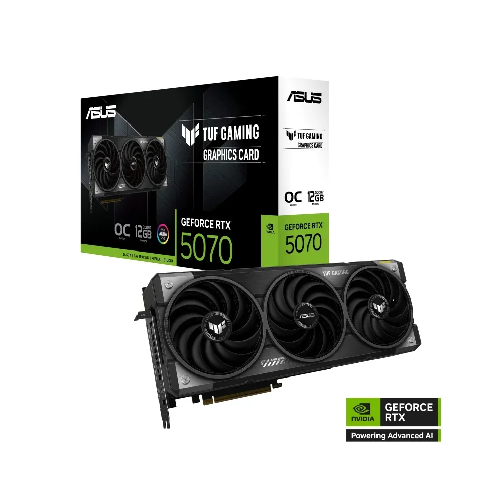 ASUS TUF Gaming GeForce RTX 5070 GPU Vaizdo Plokštė | 12GB, GDDR7, OC Edition