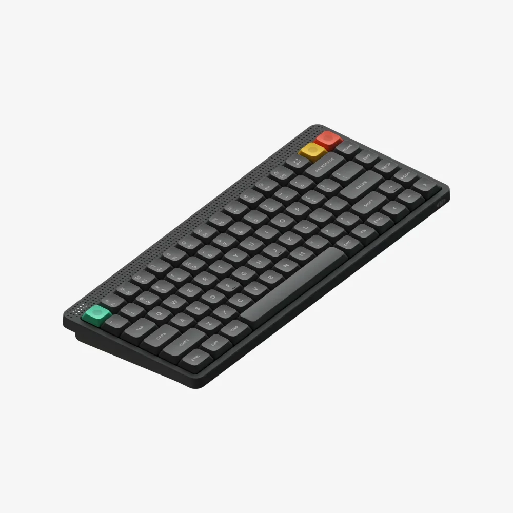 NuPhy Node75 Wireless Belaidė Žaidimų Klaviatūra | Ink Gray, Red Nano