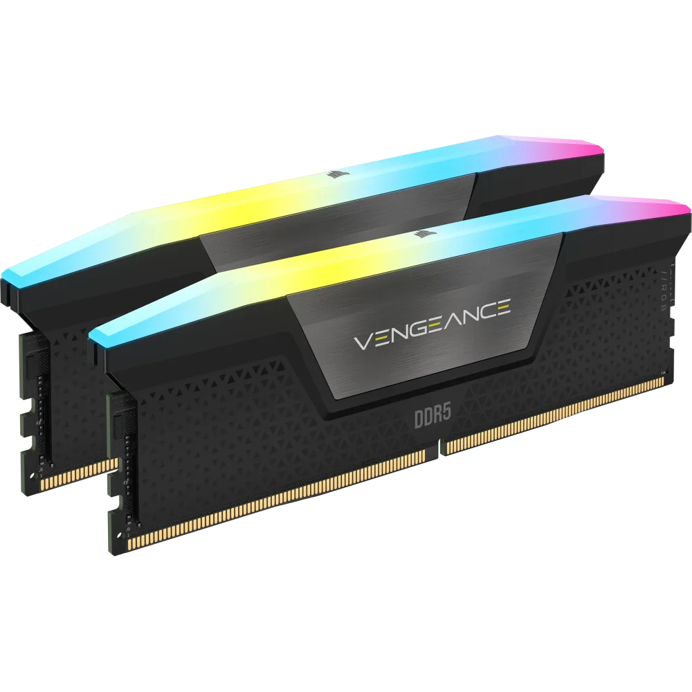 Corsair VENGEANCE 16GB DDR5 RAM Atmintis | 5200 MT/s, CL40, 2x8GB, Black, RGB