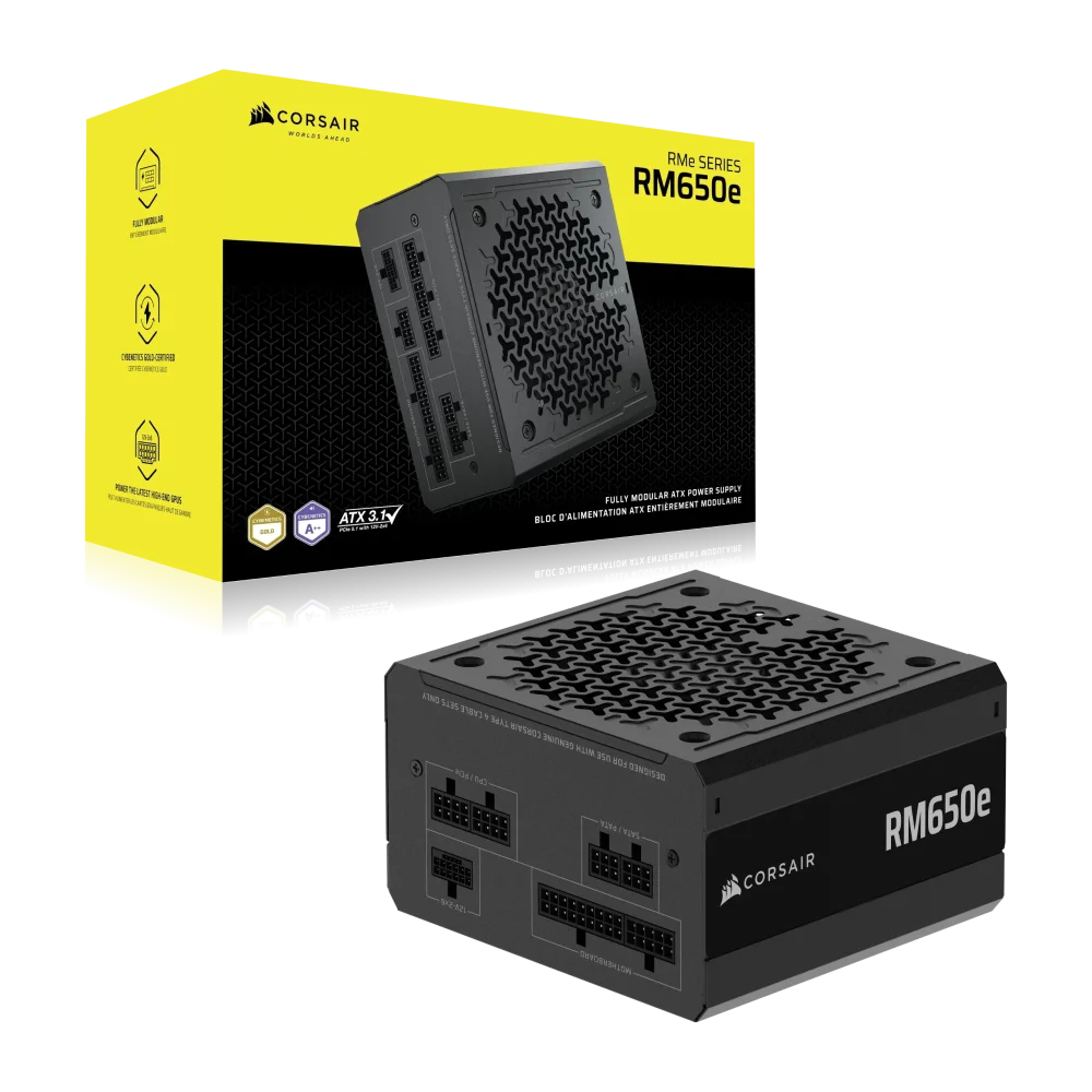 Corsair RMe Series RM650e PSU Maitinimo Blokas | 650W, 80 Plus Gold