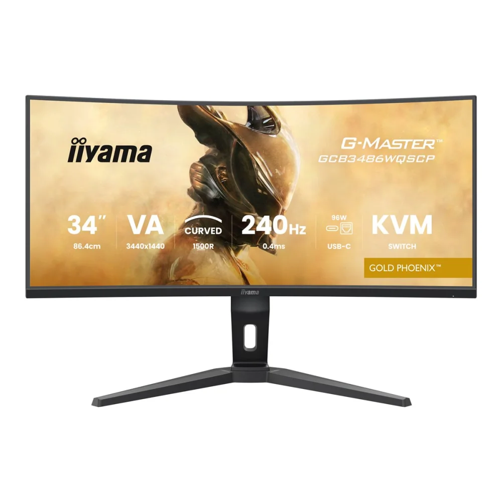 IIYAMA G-MASTER GCB3486WQSCP-B1 Monitorius | 34", UWQHD, Curved VA, 240 Hz