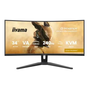IIYAMA G-MASTER GCB3486WQSCP-B1 Monitorius | 34", UWQHD, Curved VA, 240 Hz