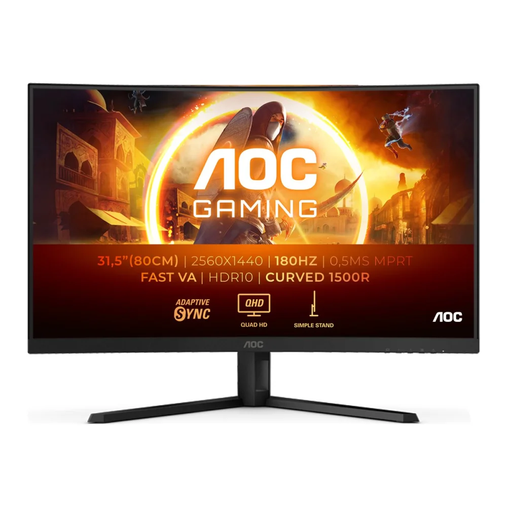 AOC CQ32G4VE Monitorius | 31.5", QHD, Curved VA, 180 Hz
