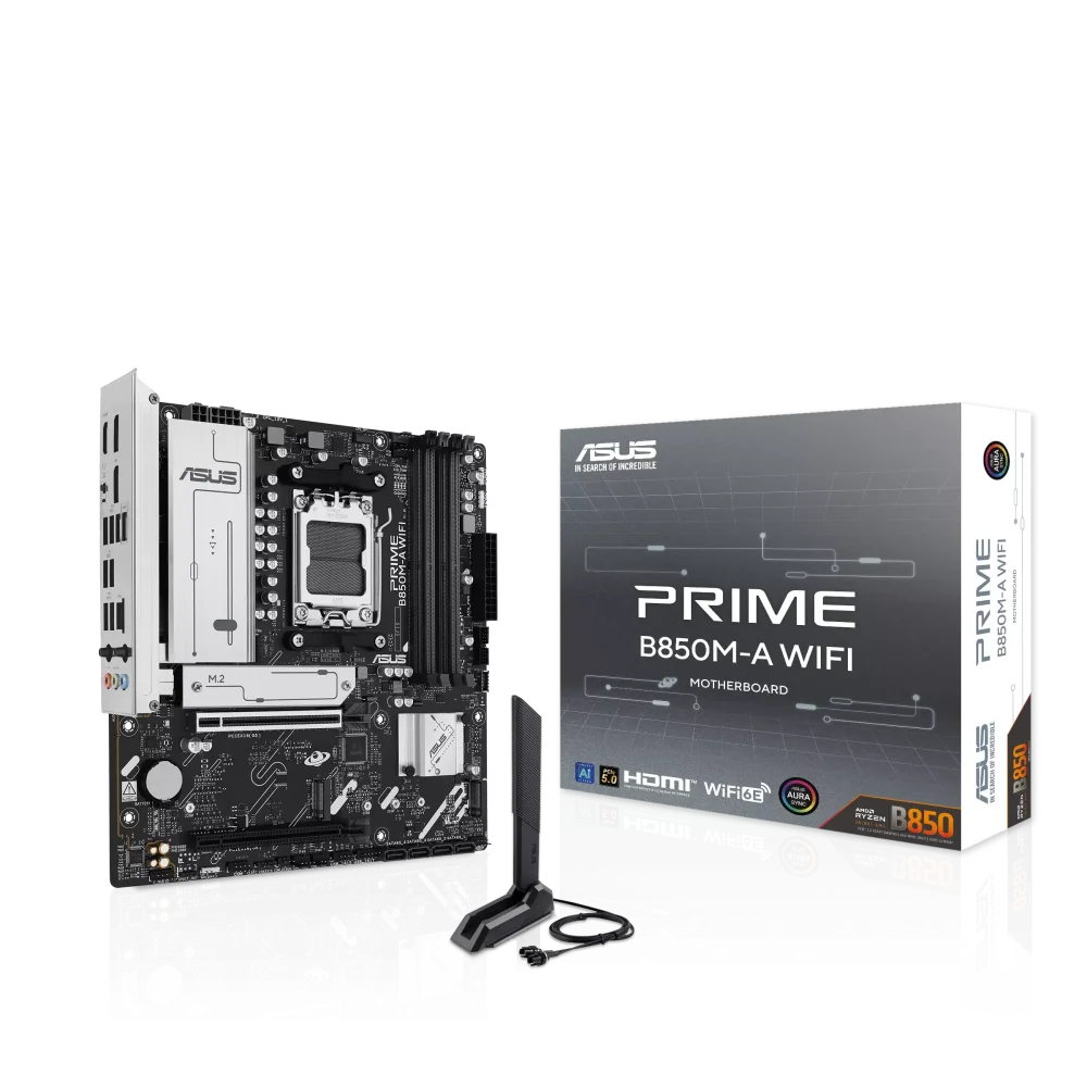 ASUS PRIME B850M-A WIFI Pagrindinė Plokštė | mATX, AM5, DDR5