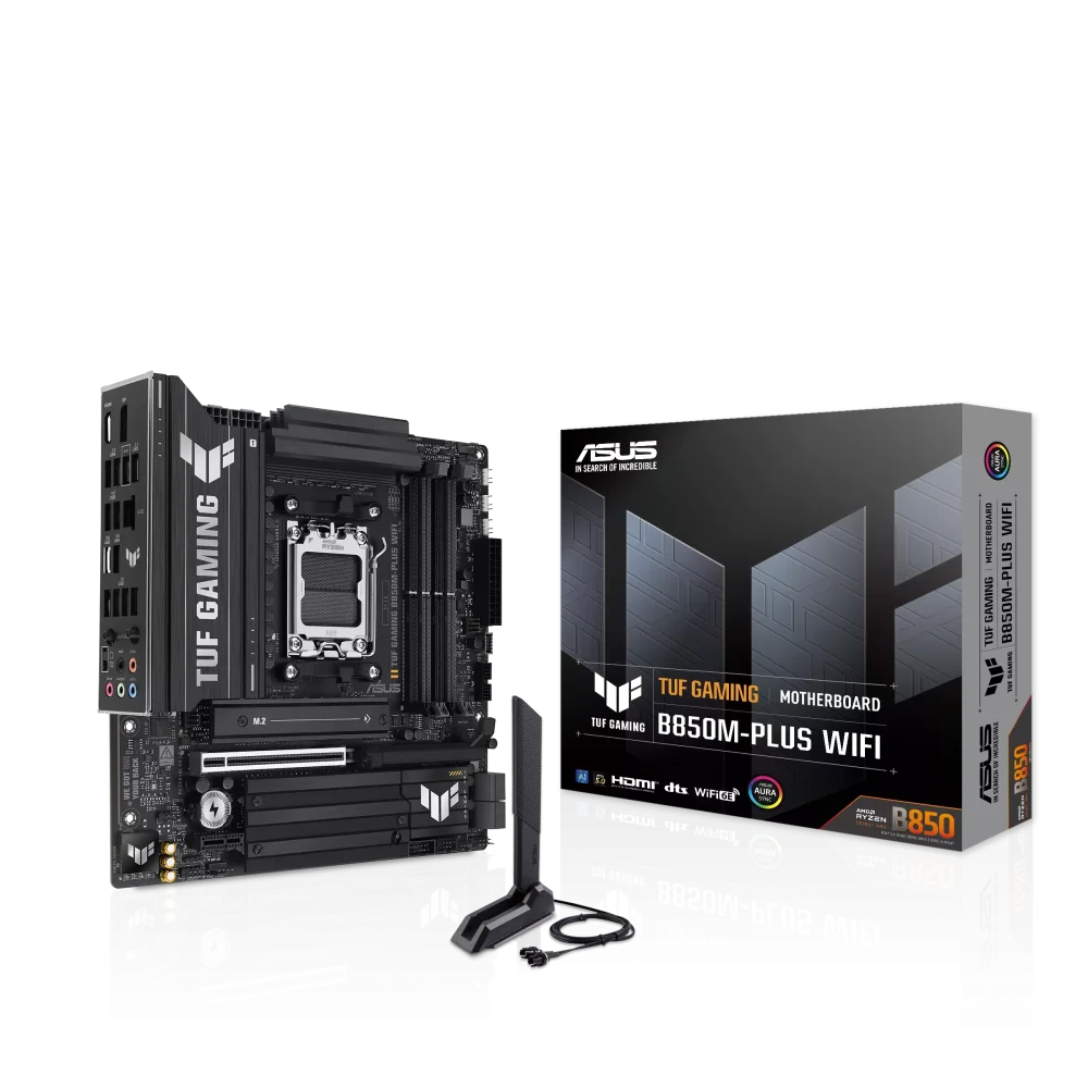 ASUS TUF GAMING B850M-PLUS WIFI Pagrindinė Plokštė | mATX, AM5, DDR5