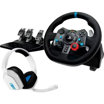 LOGITECH G29 + A10 Žaidimų Vairo ir Ausinių Komplektas