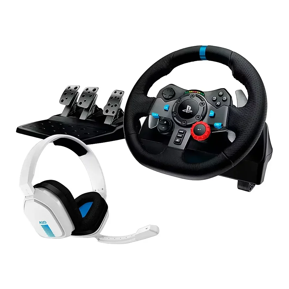 LOGITECH G29 + A10 Žaidimų Vairo ir Ausinių Komplektas