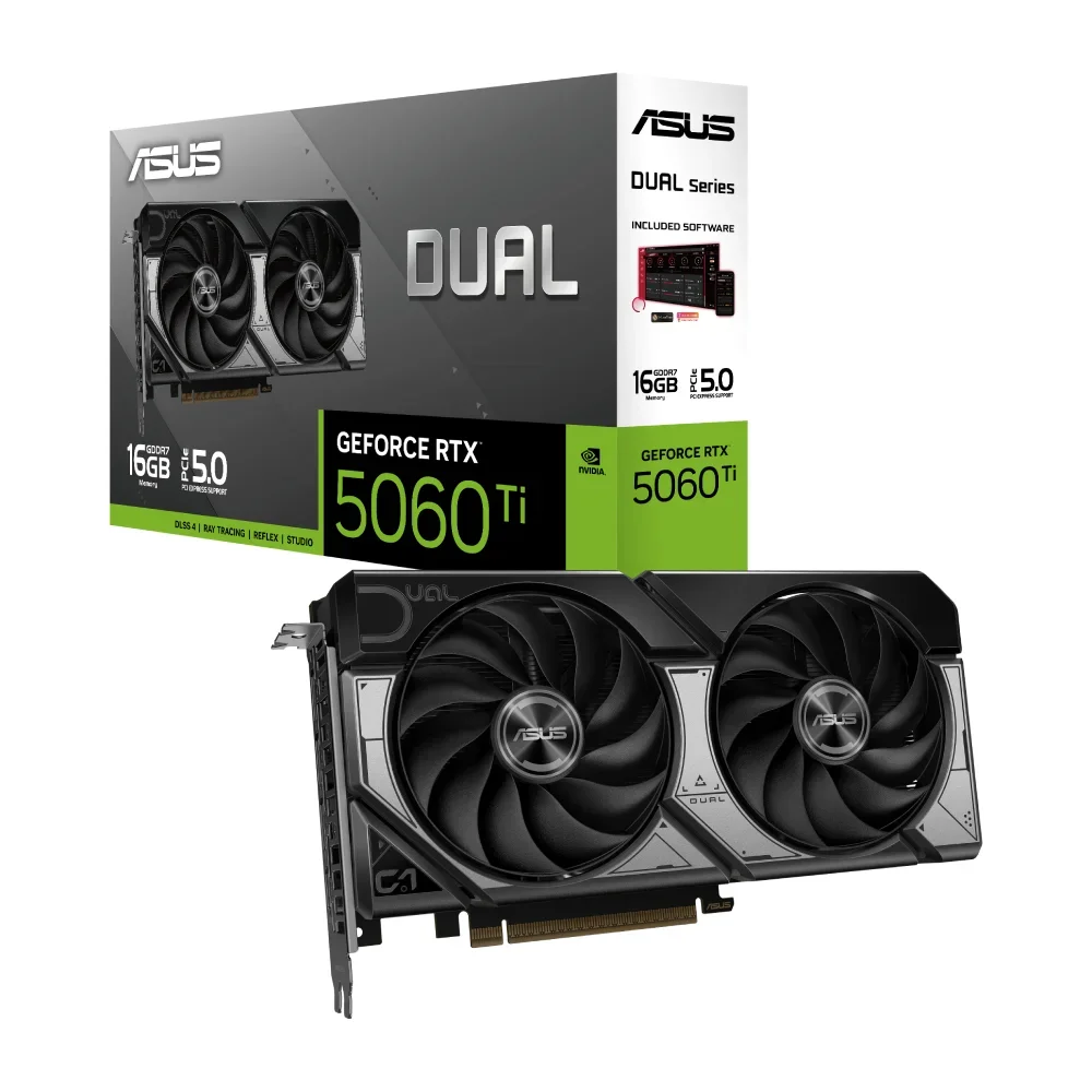 ASUS Dual GeForce RTX 5060 Ti  GPU Vaizdo Plokštė | 16GB, GDDR7