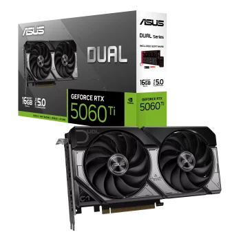 ASUS Dual GeForce RTX 5060 Ti  GPU Vaizdo Plokštė | 16GB, GDDR7, OC Edition