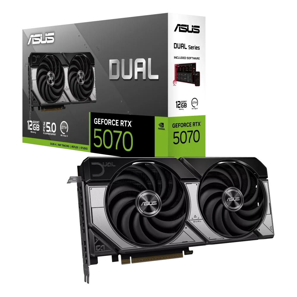 ASUS Dual GeForce RTX 5070 GPU Vaizdo Plokštė | 12GB, GDDR7