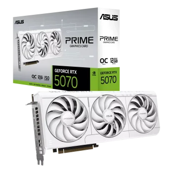 ASUS Prime GeForce RTX 5070 White GPU Vaizdo Plokštė | 12GB, GDDR7, OC Edition