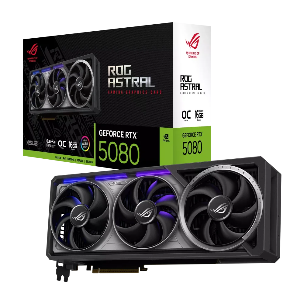 ASUS ROG Astral GeForce RTX 5080 GPU Vaizdo Plokštė | 16GB, GDDR7, OC Edition