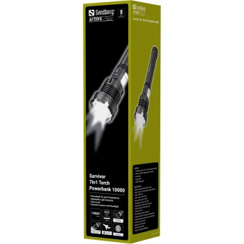 SANDBERG Survivor 7in1 Torch Powerbank Išorinė Baterija Žibintuvėlis