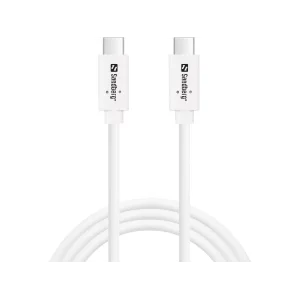 SANDBERG USB-C-C USB 3.1 G2 100W Kabelis | White, 1 m