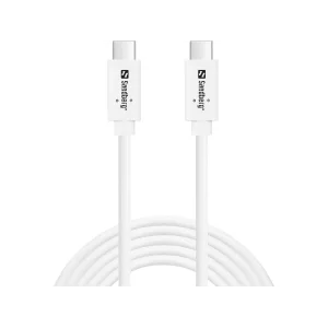 SANDBERG USB-C-C USB 3.1 G2 100W Kabelis | White, 2 m