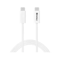 SANDBERG USB-C-C USB4 240W+40Gbps Kabelis | White, 1 m