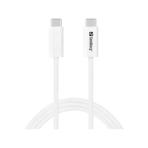 SANDBERG USB-C-C USB4 240W+40Gbps Kabelis | White, 1 m