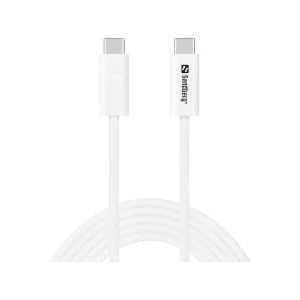 SANDBERG USB-C-C USB4 240W+40Gbps Kabelis | White, 2 m