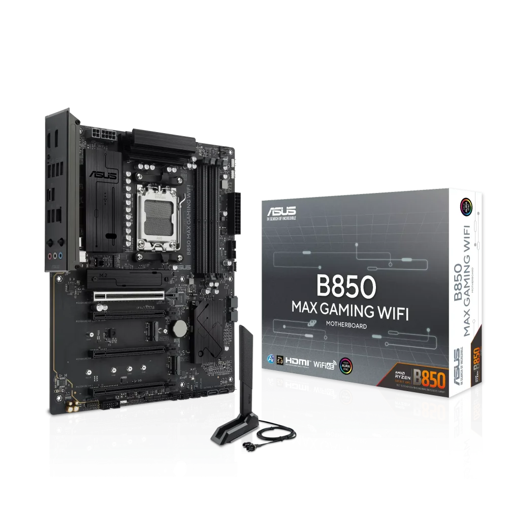ASUS B850 MAX GAMING WIFI Pagrindinė Plokštė | ATX, AM5, DDR5