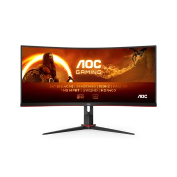 AOC CU34G2XP/BK Monitorius | 34", QHD, VA, 180 Hz