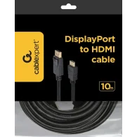 CABLEXPERT 4K DisplayPort to HDMI cable Kabelis | Black, 10 m