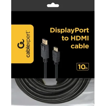 CABLEXPERT 4K DisplayPort to HDMI cable Kabelis | Black, 10 m
