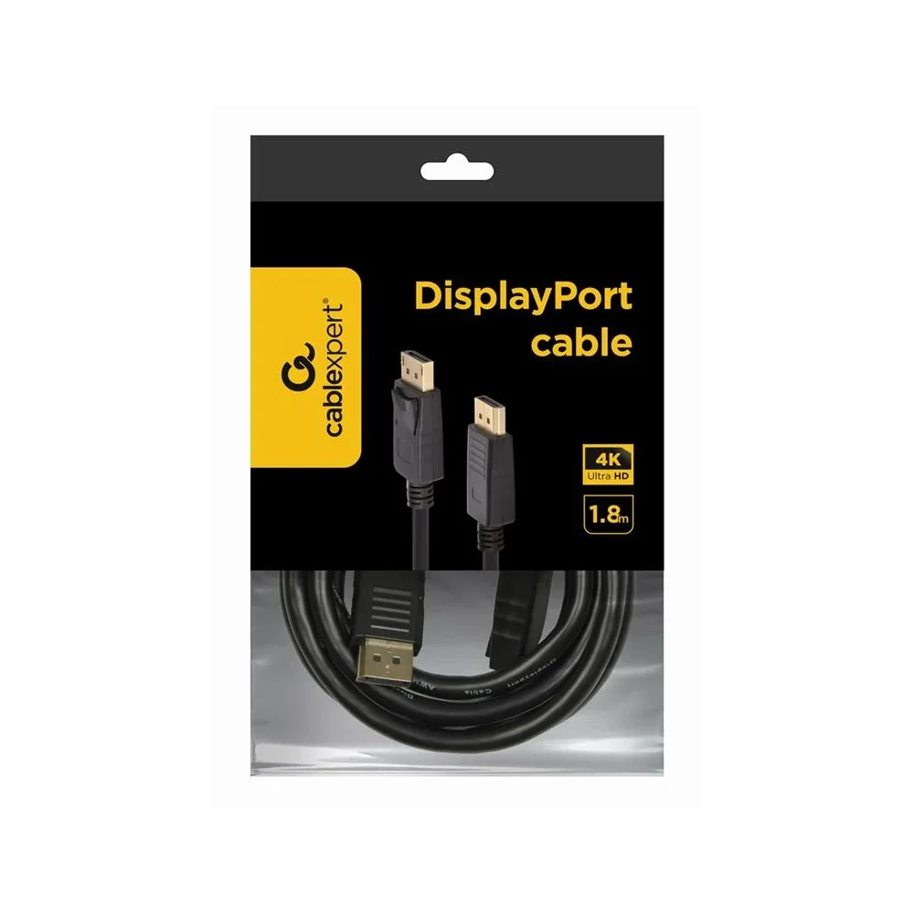 CABLEXPERT DisplayPort cable 4K Kabelis | Black, 1.8 m