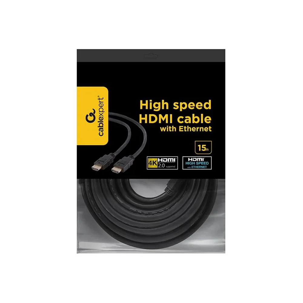 CABLEXPERT High speed HDMI cable with Ethernet Kabelis | Black, 15 m