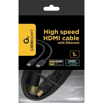 CABLEXPERT High speed HDMI cable with Ethernet Kabelis | Black, 1 m